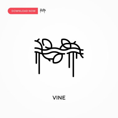 Vine Simple vektör simgesi. Web sitesi veya mobil uygulama için modern, basit düz vektör çizimi