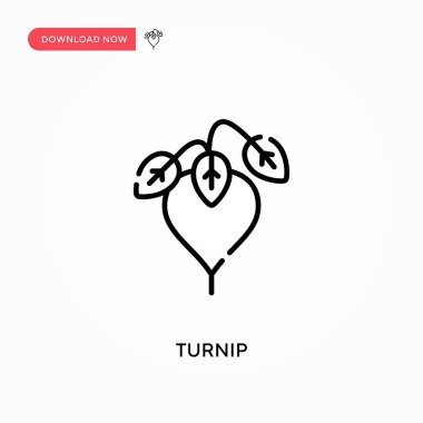 Şalgam Basit vektör simgesi. Web sitesi veya mobil uygulama için modern, basit düz vektör çizimi