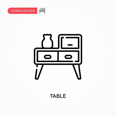 Tablo Basit vektör simgesi. Web sitesi veya mobil uygulama için modern, basit düz vektör çizimi