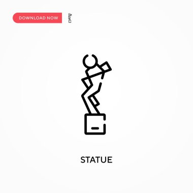 Basit vektör simgesi heykeli. Web sitesi veya mobil uygulama için modern, basit düz vektör çizimi