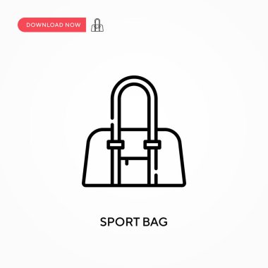 Spor çantası Basit vektör simgesi. Web sitesi veya mobil uygulama için modern, basit düz vektör çizimi