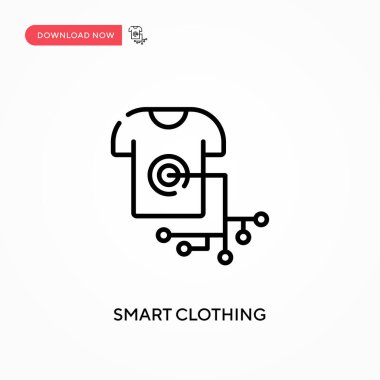 Akıllı giysi Basit vektör simgesi. Web sitesi veya mobil uygulama için modern, basit düz vektör çizimi
