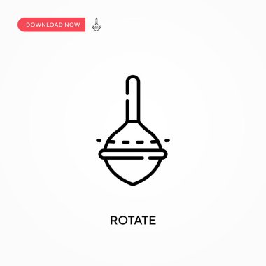 Basit vektör simgesini döndür. Web sitesi veya mobil uygulama için modern, basit düz vektör çizimi