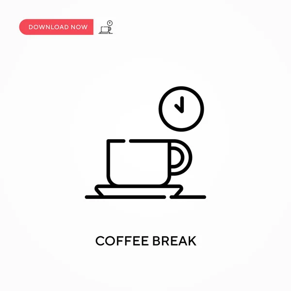 Coffee Break Simple Vector Icon Modern Simple Flat Vector Illustration — Stock Vector