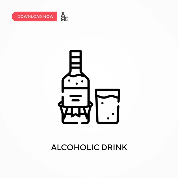 Bebida Alcoólica Ícone Vetorial Simples Ilustração Vetorial Plana Moderna Simples —  Vetores de Stock