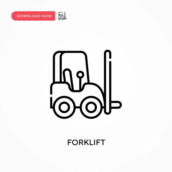 Forklift Simple Vector Icon Modern Simple Flat Vector Illustration Web — Stock Vector