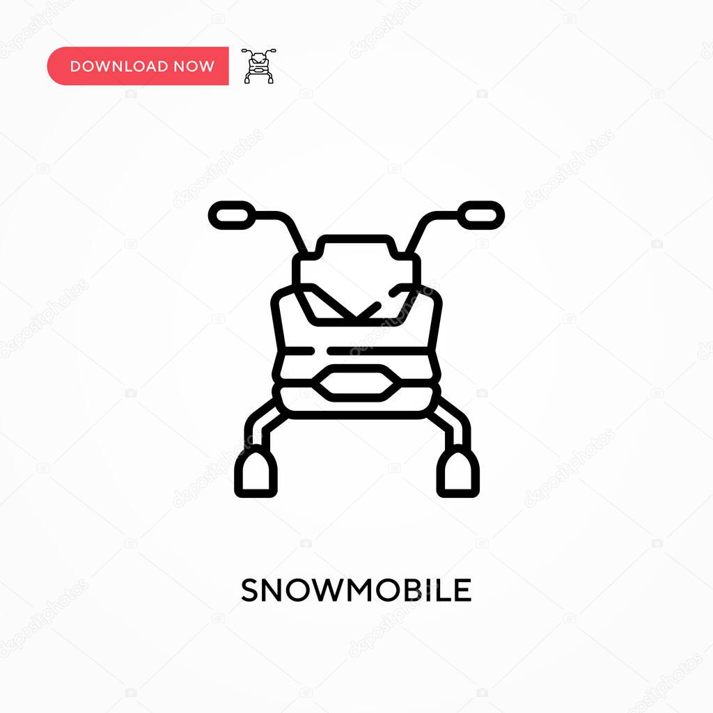 Snowmobile Simple vector icon. Modern, simple flat vector illustration for web site or mobile app