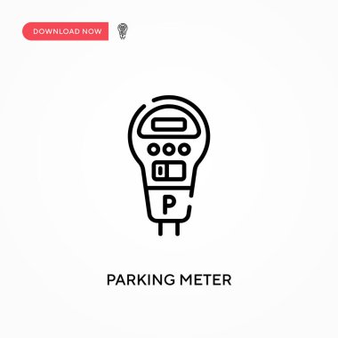 Park sayacı basit vektör simgesi. Web sitesi veya mobil uygulama için modern, basit düz vektör çizimi