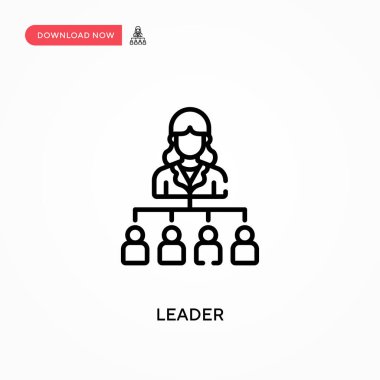 Lider Basit vektör simgesi. Web sitesi veya mobil uygulama için modern, basit düz vektör çizimi