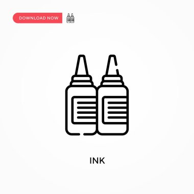 Mürekkep Basit vektör simgesi. Web sitesi veya mobil uygulama için modern, basit düz vektör çizimi