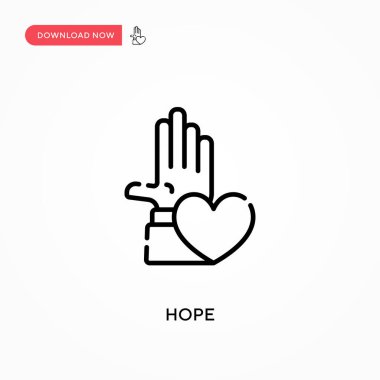 Umut Basit vektör simgesi. Web sitesi veya mobil uygulama için modern, basit düz vektör çizimi