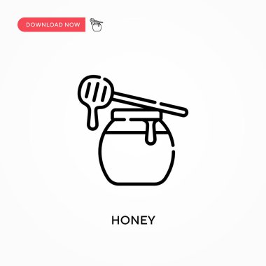 Bal Basit vektör simgesi. Web sitesi veya mobil uygulama için modern, basit düz vektör çizimi