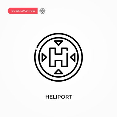 Helikopter Limanı Basit vektör simgesi. Web sitesi veya mobil uygulama için modern, basit düz vektör çizimi