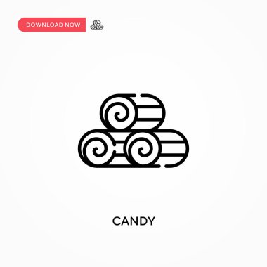 Basit Candy vektör simgesi. Web sitesi veya mobil uygulama için modern, basit düz vektör çizimi