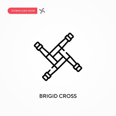 Brigid vektör simgesi. Web sitesi veya mobil uygulama için modern, basit düz vektör çizimi