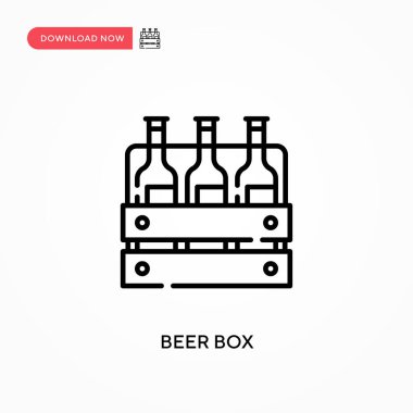 Bira kutusu basit vektör simgesi. Web sitesi veya mobil uygulama için modern, basit düz vektör çizimi