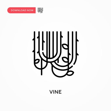 Vine Simple vektör simgesi. Web sitesi veya mobil uygulama için modern, basit düz vektör çizimi