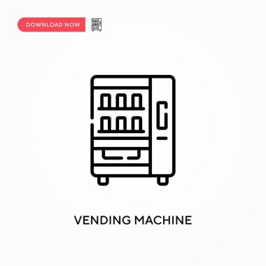 Otomat basit vektör simgesi. Web sitesi veya mobil uygulama için modern, basit düz vektör çizimi
