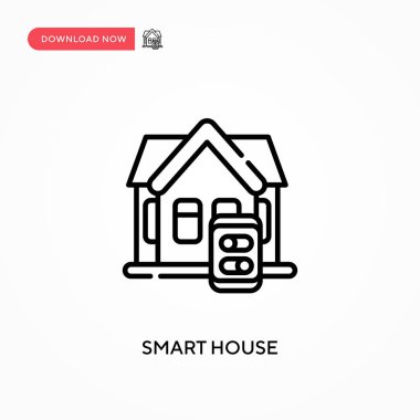 Akıllı ev Basit vektör simgesi. Web sitesi veya mobil uygulama için modern, basit düz vektör çizimi