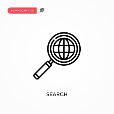 Basit vektör simgesini ara. Web sitesi veya mobil uygulama için modern, basit düz vektör çizimi