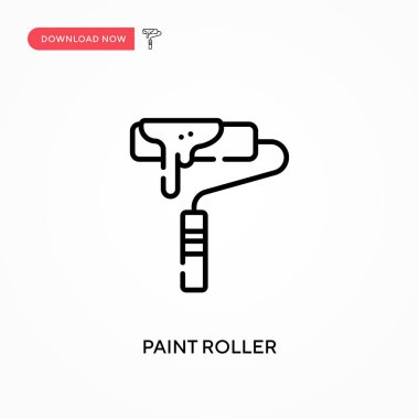 Boya silindiri Basit vektör simgesi. Web sitesi veya mobil uygulama için modern, basit düz vektör çizimi
