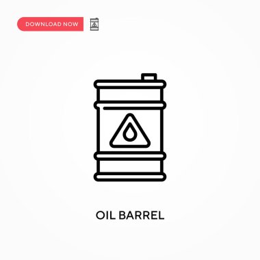 Petrol varili basit vektör simgesi. Web sitesi veya mobil uygulama için modern, basit düz vektör çizimi