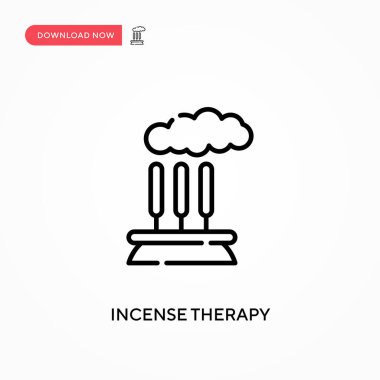 Tütsü terapisi basit vektör simgesi. Web sitesi veya mobil uygulama için modern, basit düz vektör çizimi