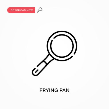 Kızartma tavası basit vektör simgesi. Web sitesi veya mobil uygulama için modern, basit düz vektör çizimi