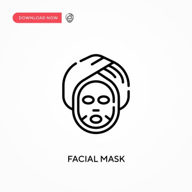 Yüz maskesi Basit vektör simgesi. Web sitesi veya mobil uygulama için modern, basit düz vektör çizimi