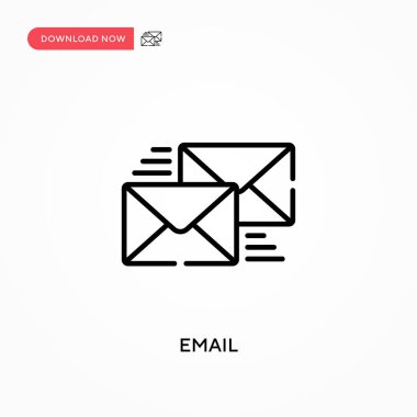 E- posta Basit vektör simgesi. Web sitesi veya mobil uygulama için modern, basit düz vektör çizimi