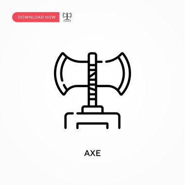 Axe Basit vektör simgesi. Web sitesi veya mobil uygulama için modern, basit düz vektör çizimi