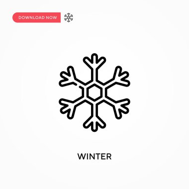 Winter Simple vektör simgesi. Web sitesi veya mobil uygulama için modern, basit düz vektör çizimi