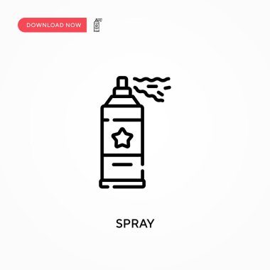 Sprey Basit vektör simgesi. Web sitesi veya mobil uygulama için modern, basit düz vektör çizimi