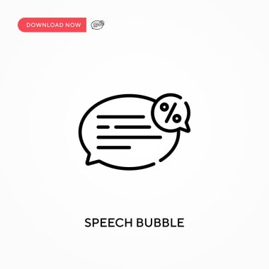 Konuşma balonu Basit vektör simgesi. Web sitesi veya mobil uygulama için modern, basit düz vektör çizimi