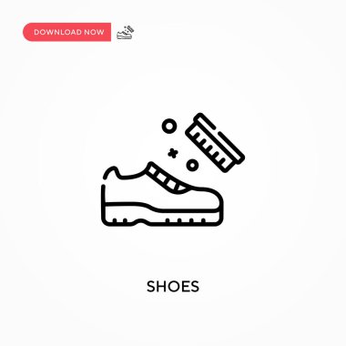Ayakkabı Basit vektör simgesi. Web sitesi veya mobil uygulama için modern, basit düz vektör çizimi