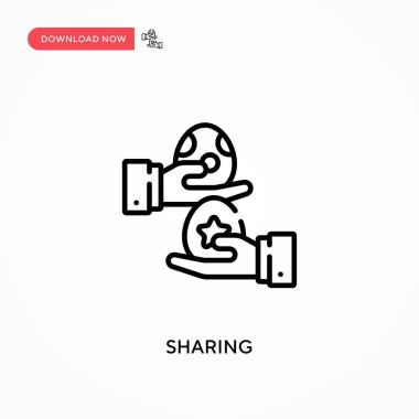 Basit vektör simgesi paylaşılıyor. Web sitesi veya mobil uygulama için modern, basit düz vektör çizimi