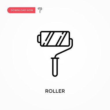 Roller Simple vektör simgesi. Web sitesi veya mobil uygulama için modern, basit düz vektör çizimi