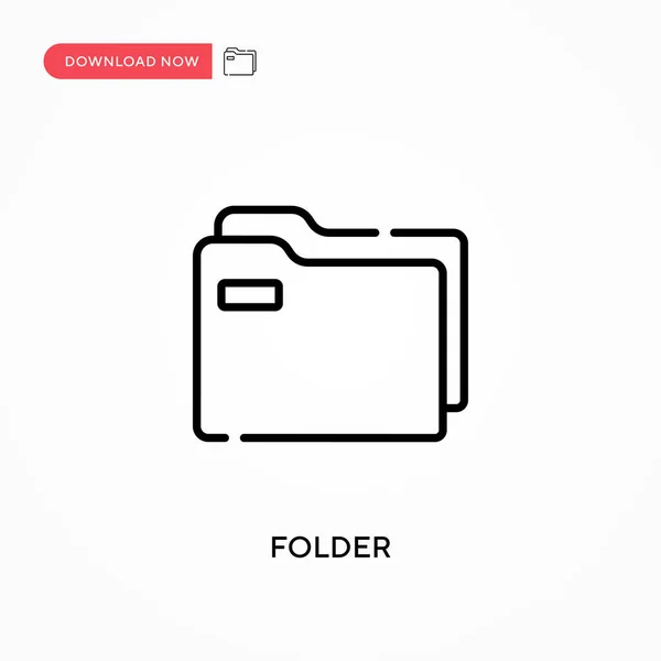Ordner Einfaches Vektorsymbol Moderne Einfache Flache Vektordarstellung Für Website Oder — Stockvektor