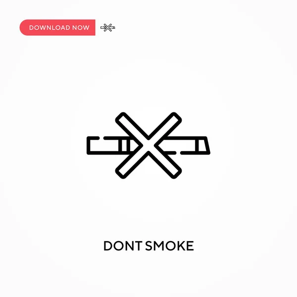 Dont Smoke Einfaches Vektorsymbol Moderne Einfache Flache Vektordarstellung Für Website — Stockvektor