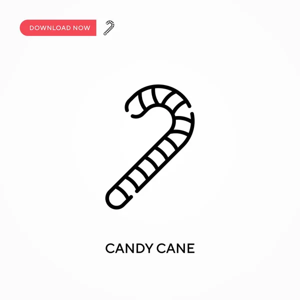 Candy Cane Simple Vector Icon Modern Simple Flat Vector Illustration — Stock Vector