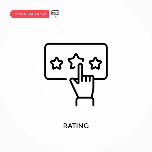 Rating Simple Vector Icon Modern Simple Flat Vector Illustration Web — Stock Vector