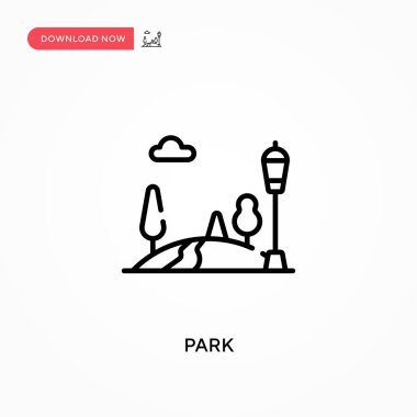 Park Basit vektör simgesi. Web sitesi veya mobil uygulama için modern, basit düz vektör çizimi