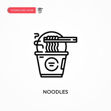 Erişte basit vektör simgesi. Web sitesi veya mobil uygulama için modern, basit düz vektör çizimi