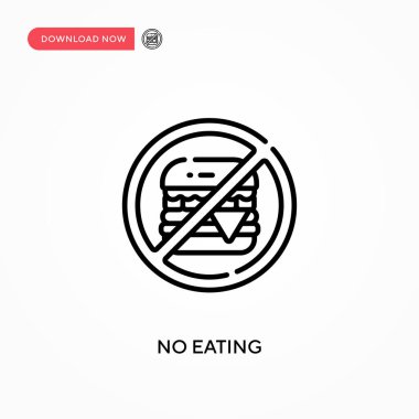 Basit vektör simgesi yemek yok. Web sitesi veya mobil uygulama için modern, basit düz vektör çizimi