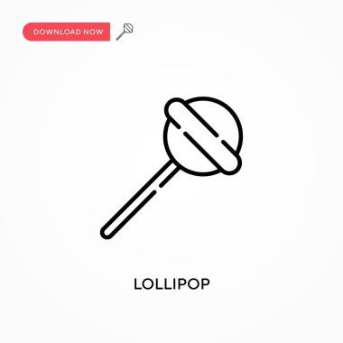 Lolipop Basit vektör simgesi. Web sitesi veya mobil uygulama için modern, basit düz vektör çizimi