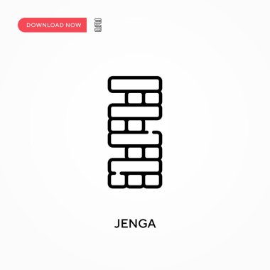 Jenga Basit vektör simgesi. Web sitesi veya mobil uygulama için modern, basit düz vektör çizimi