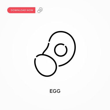 Basit yumurta vektör simgesi. Web sitesi veya mobil uygulama için modern, basit düz vektör çizimi