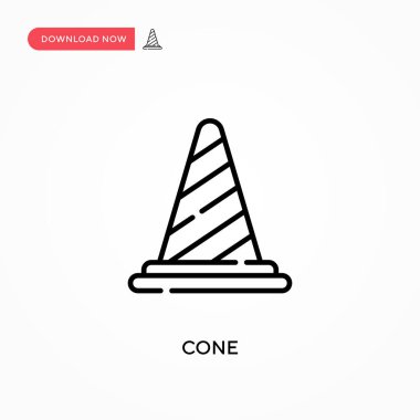 Basit koni vektör simgesi. Web sitesi veya mobil uygulama için modern, basit düz vektör çizimi