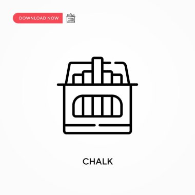 Tebeşir Basit vektör simgesi. Web sitesi veya mobil uygulama için modern, basit düz vektör çizimi