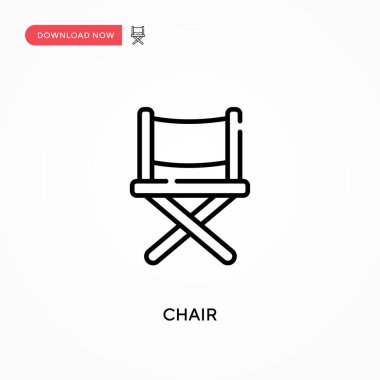 Koltuk Basit vektör simgesi. Web sitesi veya mobil uygulama için modern, basit düz vektör çizimi